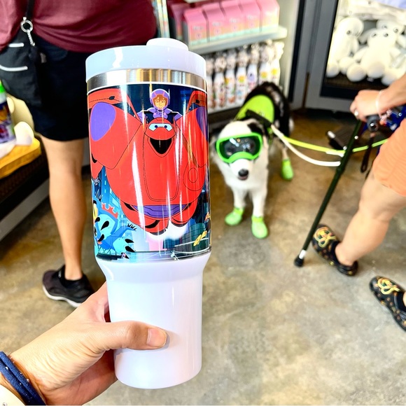 Disney Big Hero 6 Baymax 40 oz Tumbler/Water bottle/Mug with hand carry … - Picture 8 of 8
